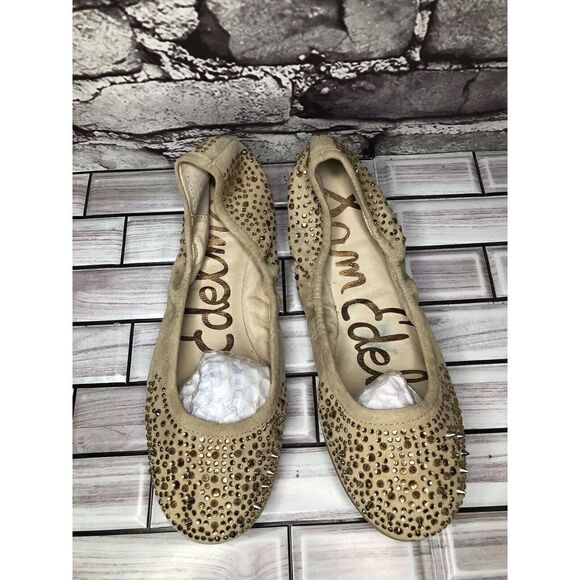 Sam Edelman Blair Beige Leather Slip On Ballet Flats Women’s Sz 7.5M US/38.5EU - Picture 16 of 16